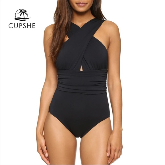 Cupshe Other - Cupshe Deep Feelings Black One-Piece Swimsuit